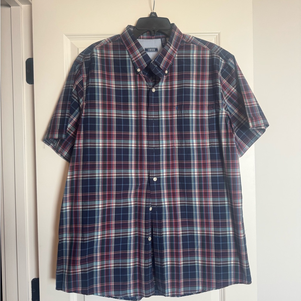 Men's Navy Plaid Shirt
